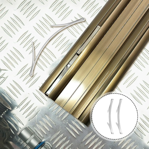 TOYMYTOY 2Pcs Bottom Positioner for Sliding Wardrobe Doors Silver Manganese Steel Durable