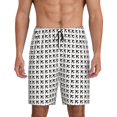 thumbnail image 1 of Balery Airplane Pantalones cortos de pijama de punto de algodón para hombre con cinturilla y bolsillos-XX-Large, 1 of 6