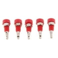 thumbnail image 1 of 5 conectores de ranura para poste de unión de montaje en panel con conector banana de 2 mm rojo, 1 of 7
