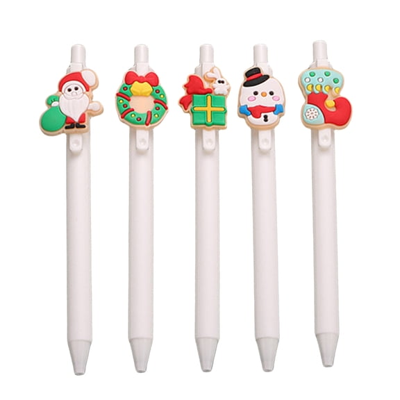 JZROCKER 5/10x Santa Gel Pen Neutral Pen Christmas Writing Pen Signature Pen for Student
