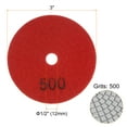thumbnail image 2 of Uxcell 5 Packs 3" Grits 500 Diamond Polishing Pads Wet/Dry for Stone Concrete Marble Quartz, 2 of 6