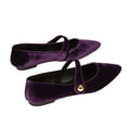 thumbnail image 4 of SuTry Women's Mary Jane Flats Pointed Toe Velvet Strap Slip On Comfortable Elegant Vintage Casual Daily Walking Shoes(36), 4 of 7
