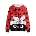 thumbnail image 5 of Uorisanigo Full Zip Sweatshirts for Children, Lightweight Funny Red Ladybug Hooded Jacket Casual Long Sleeve Pullover Sweatshirt Coat with Pockets Boys Girls Hoodies Jacket, 5 of 8
