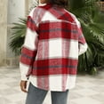 thumbnail image 7 of (2 pack) SUNBS Plaid Flannel Shackets for Women Long Sleeve Button Down Shirts Fall Coats Fashion Jackets, 7 of 7