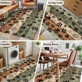 thumbnail image 5 of Area Rug for Living Room, Sage Green Brown Non-Slip Indoor Large Carpet for Bedroom/Dining Room, Farmhouse Dog Paw Vintage Washable Low-Profile Rectangle Floor Mat Runner Rugs - 3 x 5 Ft, 5 of 7