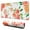 Fleurs Aquarelle Orange, variante sur Tapis de Souris de Bureau Imperméable, Caoutchouc+multispandex Lavable pour Jeu de Société Maison 31.5x15.7 Pouces