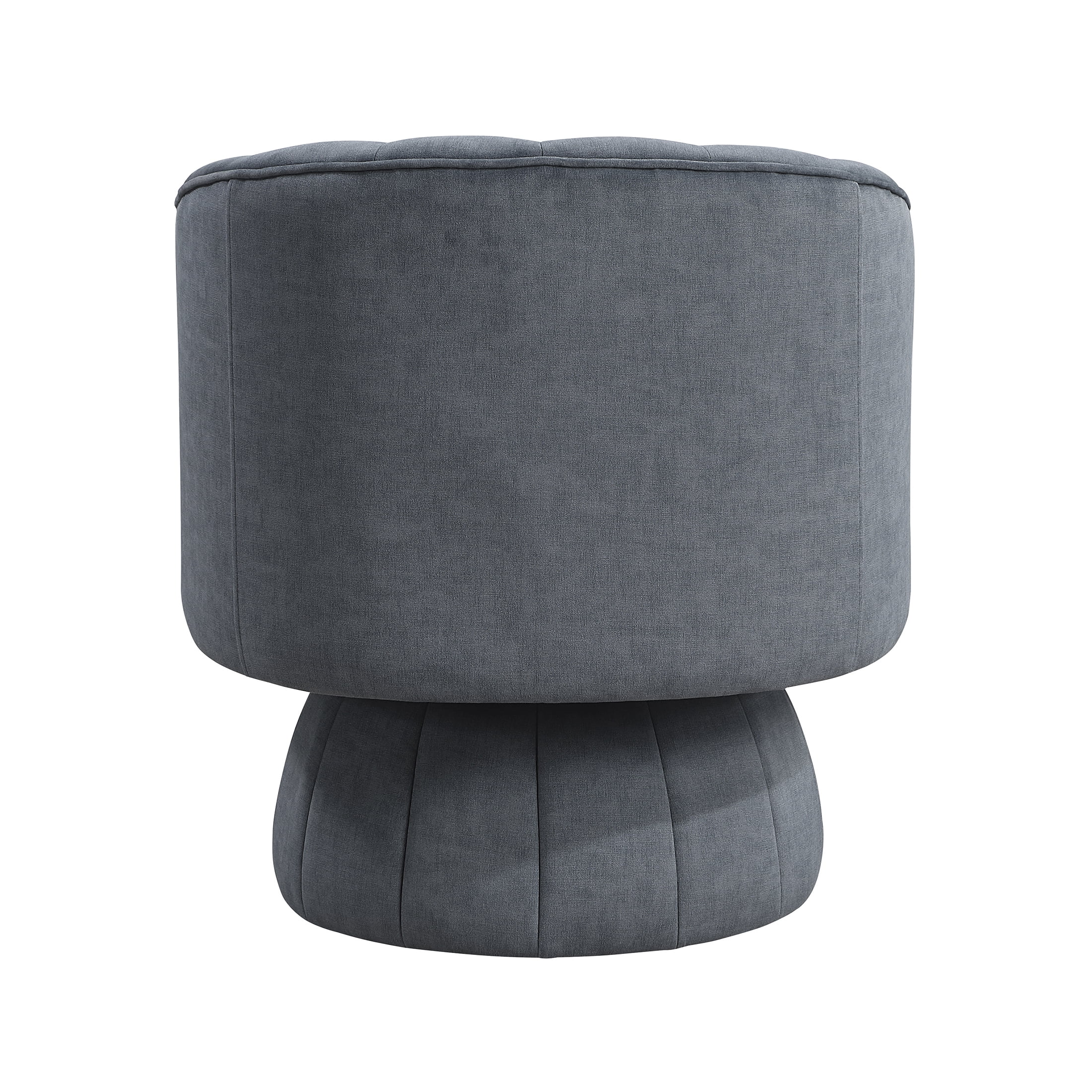 OakvillePark Fenwicke Velvet Swivel Barrel Chair, Dark Gray