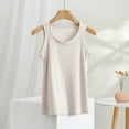 thumbnail image 2 of Cotton Tank Tops for Women Soft Summer Casual Sleeveless Crew Neck Modal Shirt Blouses Comfy Workout Base Tee (M, Beige), 2 of 5