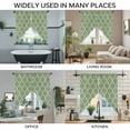 thumbnail image 3 of Green Moroccan Swag Valances for Windows, Kitchen Window Curtains Over Sink, Morocco Boho Ethnic Abstract Geometric Window Treatment Curtains for Living Room/Bedroom Curtains 2 Panel Sets 36"x45", 3 of 8