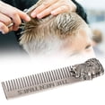 thumbnail image 4 of Peine de barba para hombre, herramienta de plantilla para dar forma al bigote, de acero inoxidable, 4 of 8