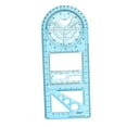 thumbnail image 1 of justharion Multifunctional Geometric Ruler Supplies Office Mathematics Drawing Template Blue Middle, 1 of 9
