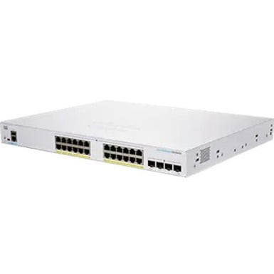 Cisco 250 CBS250-24P-4X Ethernet Switch - 24 Ports - Manageable - 2 Layer Supported - Modular - 195 W PoE Budget - Optical Fiber, Twisted Pair - PoE Ports - Lifetime Limited Warranty