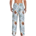 thumbnail image 7 of Salouo Sea Turtle Print Pajama Pants for Men, Lounge Pants Elastic Waistband Casual Men's sleepwear Loungewear Sleep Pajama Pant -Medium, 7 of 7