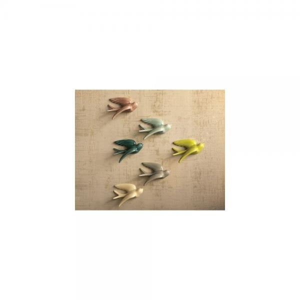 SET OF SIX WOODEN FLOWER WALL ART Kalalou Inc