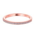 thumbnail image 1 of Sterling Silver Rose Tone Finish Milgrain Cubic Zirconia Ring, 1 of 2