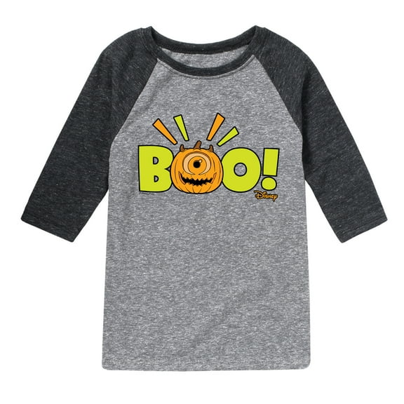 Monster Inc - Mike Wazowski Jack O' Latern - Toddler And Youth Raglan Graphic T-Shirt