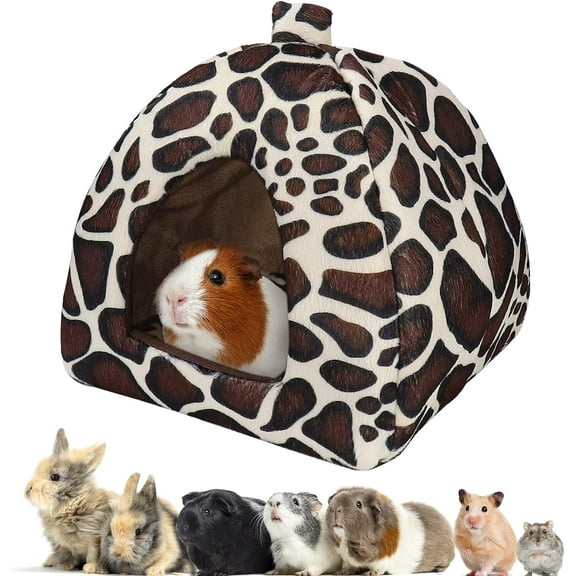 Guinea Pig Bed Rabbit Hideout Warm Fleece Cuddle Cup Washable Winter Sleeping House for Small Pet/Ferret/Chinchilla/Bunny