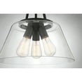thumbnail image 6 of Matte Black Three Light Pendant from the Calhoun Collection, 6 of 6
