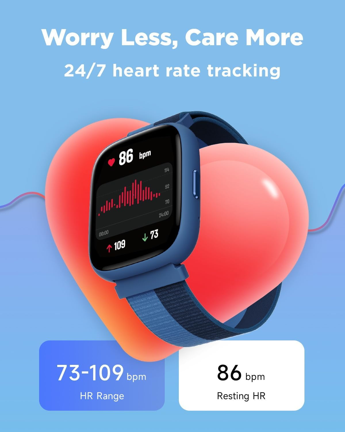 BIGGERFIVE Smart Watch for Kids, 1.8" Fitness Tracker Watch Pedometer, Sleep Monitor, IP68 Waterproof, Calorie Step Counter, Puzzle Game with/Without APP for Girls Teens 5-16,