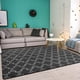 thumbnail image 5 of Alfombra de Área Chicrug Moderna Geométrica Shag 180x270 cm Gris Oscuro/Blanco, 5 of 8