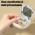 thumbnail image 4 of Mini caja de almacenamiento portátil de plástico, pequeño organizador de viaje para uso doméstico, compartimento compacto con tapa de seguridad, color beige, blanco, marrón y verde, apto para aliment, 4 of 6