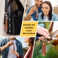 thumbnail image 5 of Austok 100Pcs PU Leather Keychain Blanks Bulk Blanks Keychain Kit with Key Rings DIY Multipurpose Keyring Set for DIY Key Chains Craft, 5 of 9