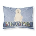 thumbnail image 1 of Carolines Treasures BB5664PILLOWCASE Great Pyrenese Welcome Fabric Standard Pillowcase, 1 of 2