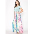 thumbnail image 4 of Mint Short Sleeve Pastel Tie Dye Maxi Dress, 4 of 5
