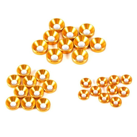 

Countersunk Head Washers Flat Head Screw Washers Countersunk Head Gasket Screw Washers Hardware Tools 10X M5 Anodized Countersunk Head Washers Gasket Aluminum Alloy Gold