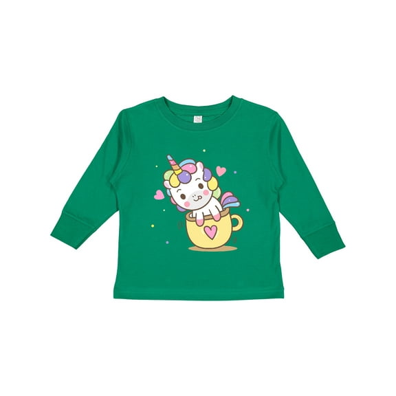 Inktastic Teacup Unicorn Boys or Girls Long Sleeve Toddler T-Shirt