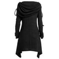 thumbnail image 3 of Womens Christmas Dresses Party Fancy Plus Size Long Sleeve Santa Print Tunic Dress Xmas Midi Holiday Swing Dresses, X02 Black, Size XXL, 3 of 4