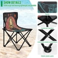 thumbnail image 4 of WOBOGO Meditating Woman Outer Space Camping Chair Convenient Four Corner Backrest Folding Stool Can Hold Up to 220lbs, 4 of 8