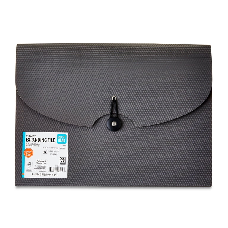 Pen+Gear 13-Pocket Expanding File Folder, Gray photo 1