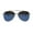 Gold Blue Mirror, variant on Trendy Double Rim Tear Drop Shape Racer Pilots Sunglasses Gold Blue Mirror