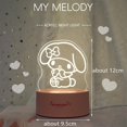 thumbnail image 3 of Sanrio Hello Kitty Kuromi Anime Figures Toys Lamp Mymelody Pochacco Cinnamoroll Night Light Kawaii Room Decor Valentine’s Gift, 3 of 16