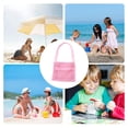 thumbnail image 2 of Bolsa de malla de concha de playa Toystoory portátil para almacenamiento y organización del hogar color Rosa roja, 2 of 6