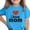 Blue, variant on Girls Graphic T-Shirt I Love Mom Heart Polyester Spandex Relaxed Fit Crewneck Short Sleeve Red,Size 5-6T