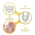 thumbnail image 3 of Uxcell 24Pcs Mini Toppers de Pastel en Forma de Corona, Corona Plateada de Reina Princesa, Mini Perlas, 3 of 6