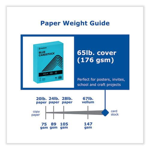 Printworks PRB00114 8.5 x 11 in. Professional Color Cardstock with 65 lbs Cover Weight, Blue