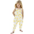 thumbnail image 2 of uublik Girls Romper 1-6 Years Casual Sleeveless Jumpsuits Spaghetti Strap Loose Overalls Rompers with Pockets Yellow, 2 of 5