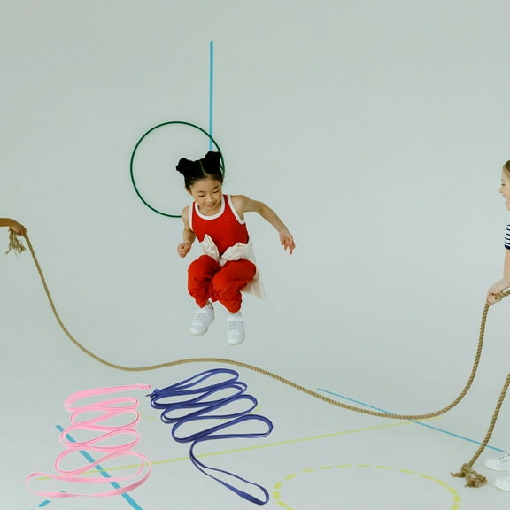 Beaupretty 2Pcs Portable Elastic Jump Rope Assorted Color Durable Texture for Home and Outdoor Use