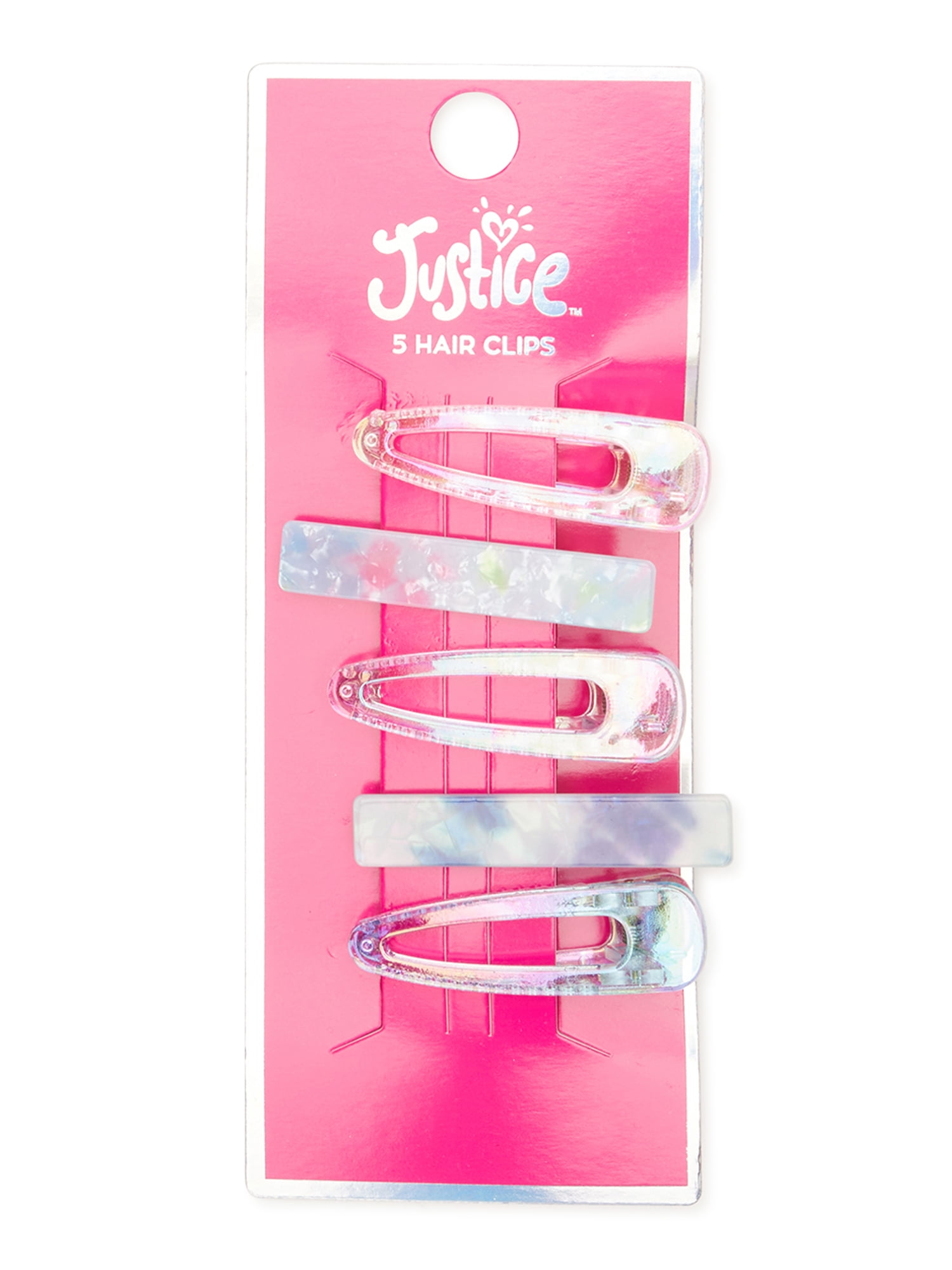 Justice Assorted Salon Clips Set, 5-Pack