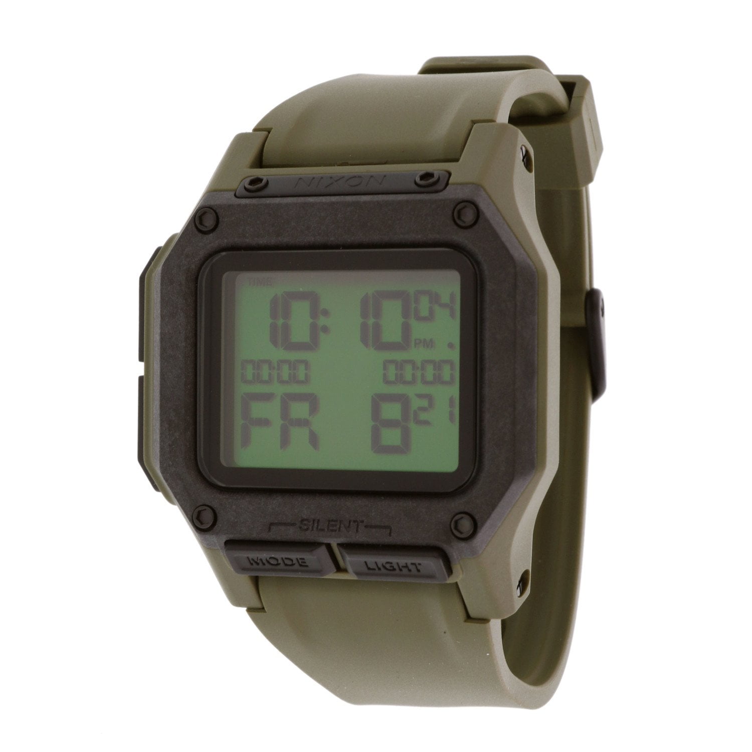 Nixon - Nixon Men's Regulus A11803100 Green Polyurethane Quartz Sport ...