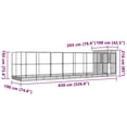 thumbnail image 2 of vidaXL Aviary with Extension Silver 830x203x216 cm Steel, 2 of 5