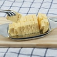 thumbnail image 2 of XKHAZA Airtight Flip-Top Butter Dish with Lid and Tongs Spreader for Countertop and Refrigerator, Butter Keeper, Stainless Steel Butter Holder Tray, 2 of 4