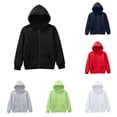 thumbnail image 6 of Futezty Toddler Boy looped patch pockets, zippered hoodies, solid color hooded, blank cardigan jacket Color Solid Zip Long Hoodie Top Boys Sleeve Up Girls Kids Boys Coat Sweatshirt, 6 of 6