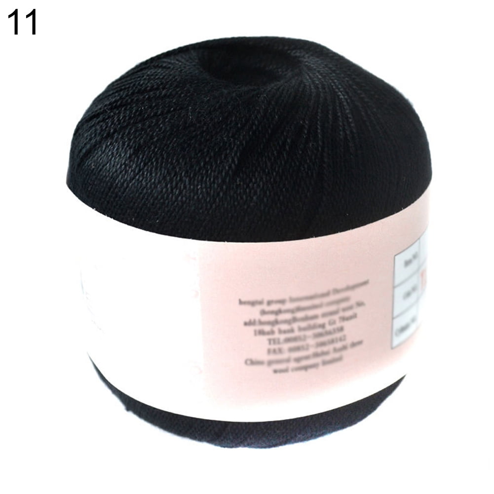 Hevirgo Mercerized Cotton Cord Thread Yarn for Embroidery Crochet Knitting Lace Jewelry