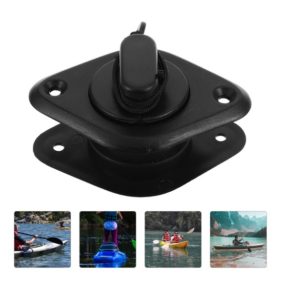 Luxshiny Inflatable Boat Drain Valve Black Plastic Easy Installation Plug