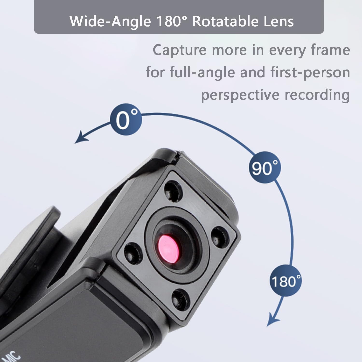 Ultra HD 2-in-1 Sports Video & Audio Recorder with Anti-Shake, Night Vision Mini Sport Camera, Pocket Clip-On Vlog Recorder with Wide-Angle 180° Rotatable Lens (2PC)