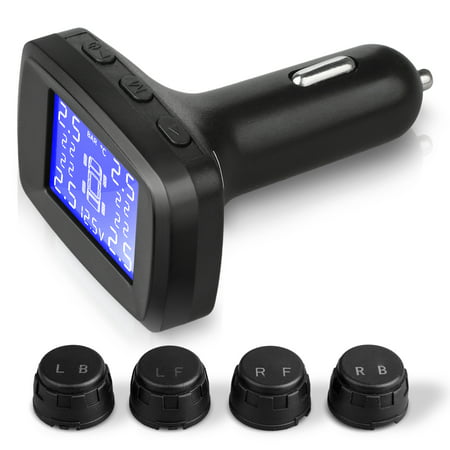Wireless TPMS Tire Pressure Monitoring System with 4pcs External Sensors and LCD (Best Tire Pressure Monitoring System)